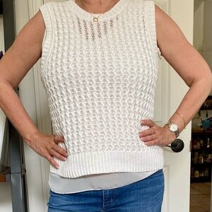 GAP Ivory Knit Sleeveless Top